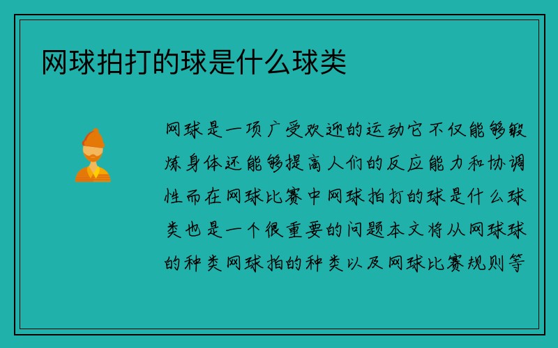 网球拍打的球是什么球类