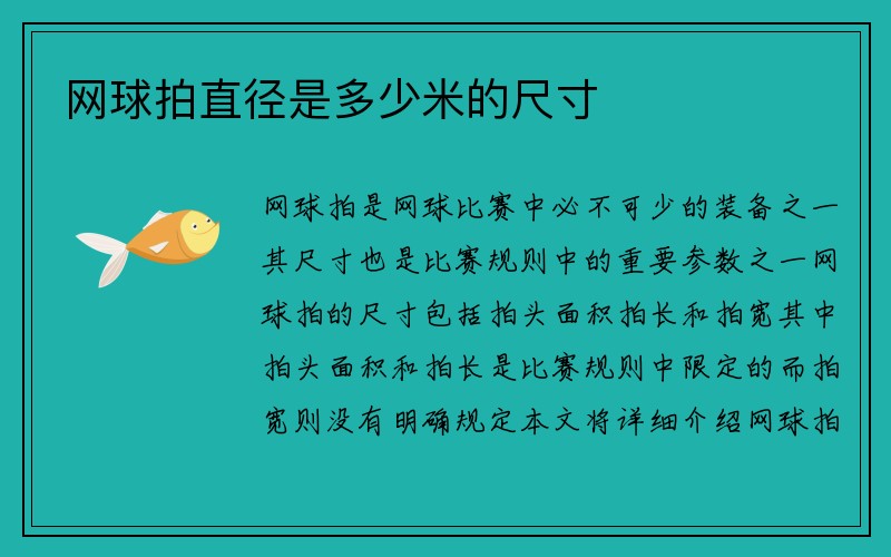 网球拍直径是多少米的尺寸