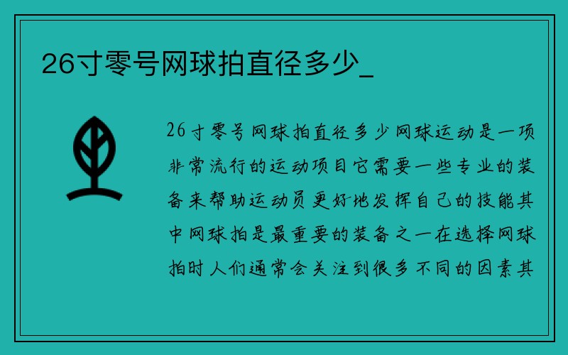 26寸零号网球拍直径多少_