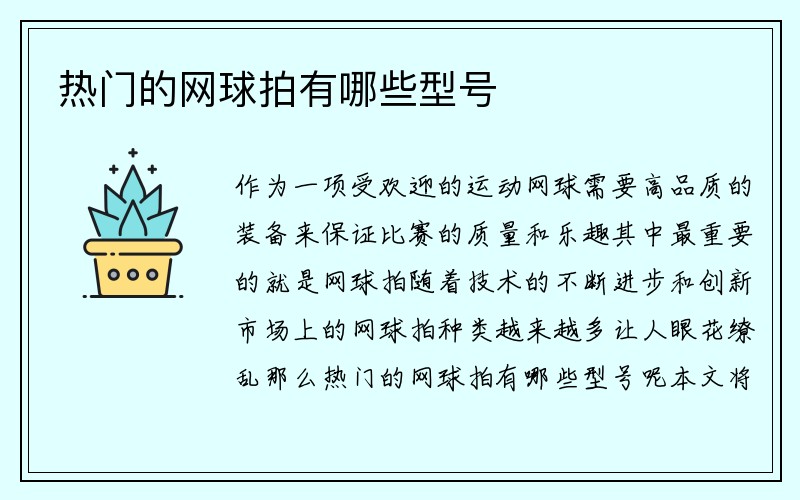 热门的网球拍有哪些型号